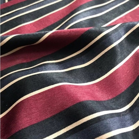 ZARA | Silky Satin Red Black Stripe Kimono Style Wrap - Picture 11 of 16